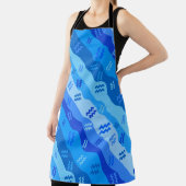 アクエリアス〔占星術の〕十二宮図ストライプ エプロン (インサイチュ)