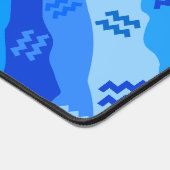 アクエリアス〔占星術の〕十二宮図ストライプ デスクマット (コーナー)