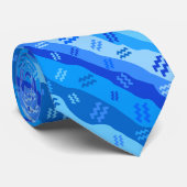 アクエリアス〔占星術の〕十二宮図ストライプ ネクタイ (ロール)