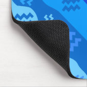 アクエリアス〔占星術の〕十二宮図ストライプ マウスパッド (コーナー)