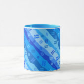 アクエリアス〔占星術の〕十二宮図ストライプ マグカップ (中央)