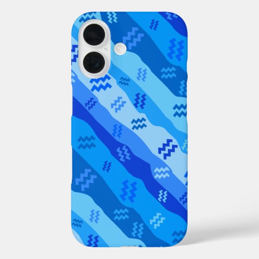 アクエリアス〔占星術の〕十二宮図ストライプ Case-Mate iPhoneケース (裏面)