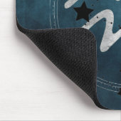 アクエリアス〔占星術の〕十二宮図ブラック&シルバー星座ティール(緑がかった色) マウスパッド (コーナー)