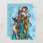 アクエリアス〔占星術の〕十二宮図ベリーダンスカード ノートカード (正面/裏面)