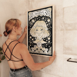 アクエリアス〔占星術の〕十二宮図ポスター – 革新的ユニークで ポスター