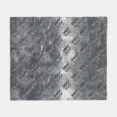 アクエリアス〔占星術の〕十二宮図動揺してサインシルバースチール フリースブランケット (正面(横))