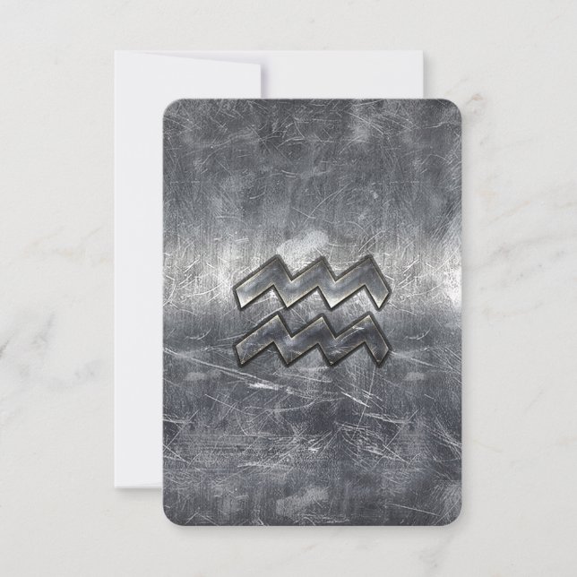 アクエリアス〔占星術の〕十二宮図動揺してシルバースチールスタイル (正面)