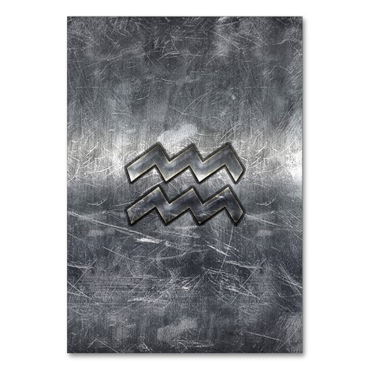 アクエリアス〔占星術の〕十二宮図動揺してシルバースチールスタイル テーブルナンバー (正面)