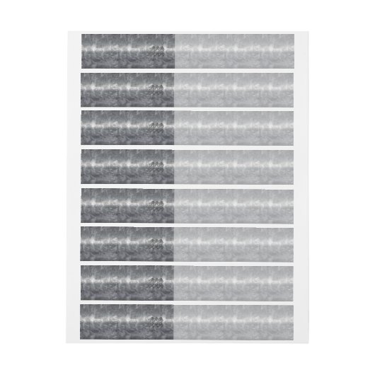 アクエリアス〔占星術の〕十二宮図動揺してシルバースチールスタイル ラップアラウンド宛名ラベル (シート)