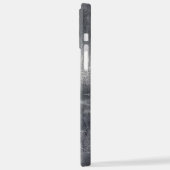 アクエリアス〔占星術の〕十二宮図動揺してシルバースチールスタイル iPhoneケース (左側面)