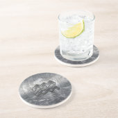 アクエリアス〔占星術の〕十二宮図動揺してシンボルシルバースチール コースター (側面)