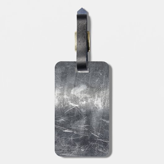 アクエリアス〔占星術の〕十二宮図動揺してシンボルシルバースチール ラゲッジタグ (裏面縦)