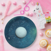 アクエリアス〔占星術の〕十二宮図占星術のサイン – プラネット天王星 ペーパープレート (パーティー)