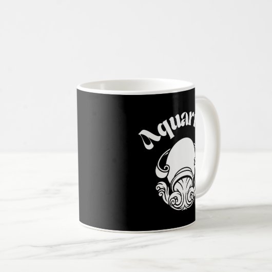 アクエリアス〔占星術の〕十二宮図占星術の標識 コーヒーマグカップ (正面右)
