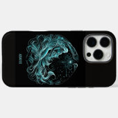 アクエリアス〔占星術の〕十二宮図占星術 Case-Mate iPhoneケース (裏面 (横))