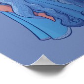 アクエリアス〔占星術の〕十二宮図女神ベリーダンサーアート誕生日 ポスター (角)