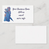 アクエリアス〔占星術の〕十二宮図女神ベリーダンサーアート誕生日 名刺 (正面/裏面)