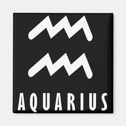 アクエリアス〔占星術の〕十二宮図徴候 マグネット (正面)