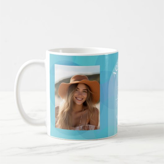 アクエリアス〔占星術の〕十二宮図星占いサイン写真誕生日 コーヒーマグカップ (左)