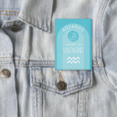 アクエリアス〔占星術の〕十二宮図星占いサイン写真誕生日 缶バッジ (インサイチュ)