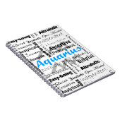 アクエリアス〔占星術の〕十二宮図星占い特性コラージュ ノートブック (右側)