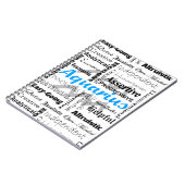 アクエリアス〔占星術の〕十二宮図星占い特性コラージュ ノートブック (左側)