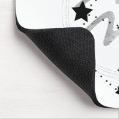 アクエリアス〔占星術の〕十二宮図星座ブラックとシルバー マウスパッド (コーナー)