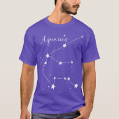 アクエリアス〔占星術の〕十二宮図星座Tシャツ Tシャツ (正面)