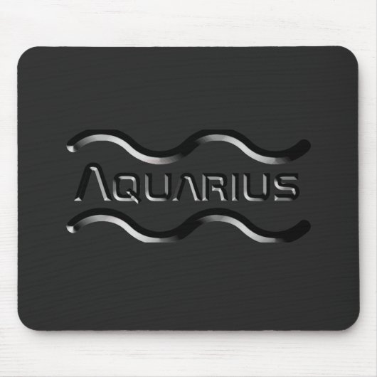 アクエリアス、〔占星術の〕十二宮図標識の抽象デザイン、 マウスパッド (正面)