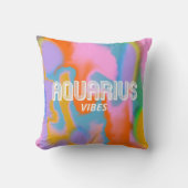 アクエリアス〔占星術の〕十二宮図標識カラフルモダン装飾用クッション クッション (正面)