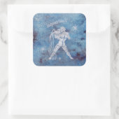 アクエリアス〔占星術の〕十二宮図標識シール スクエアシール (バッグ)