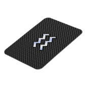 アクエリアス〔占星術の〕十二宮図標識炭素繊維スタイル マグネット (左側)