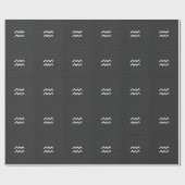 アクエリアス〔占星術の〕十二宮図標識炭素繊維スタイル ラッピングペーパー (フラット)