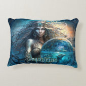 アクエリアス〔占星術の〕十二宮図標識 アクセントクッション (裏面)