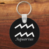 アクエリアス〔占星術の〕十二宮図標識 キーホルダー (正面)