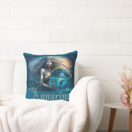 アクエリアス〔占星術の〕十二宮図標識 クッション