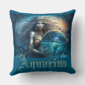 アクエリアス〔占星術の〕十二宮図標識 クッション (裏面)