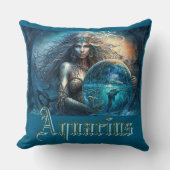 アクエリアス〔占星術の〕十二宮図標識 クッション (正面)