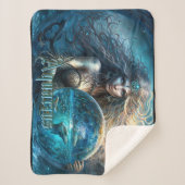 アクエリアス〔占星術の〕十二宮図標識 シェルパブランケット (正面)