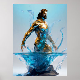 アクエリアス〔占星術の〕十二宮図標識 ポスター