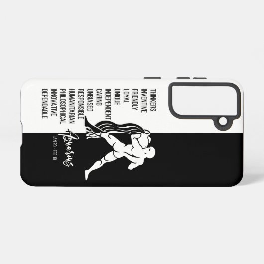 アクエリアス〔占星術の〕十二宮図標識 SAMSUNG GALAXYケース (裏面横)