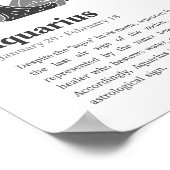 アクエリアス〔占星術の〕十二宮図看板ポスター ポスター (角)