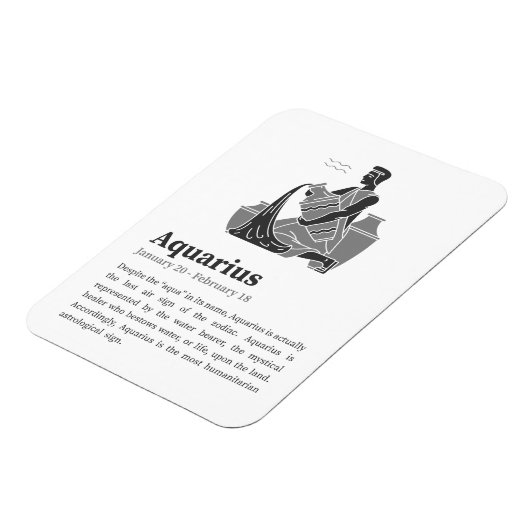アクエリアス〔占星術の〕十二宮図看板ポスター マグネット (左側)