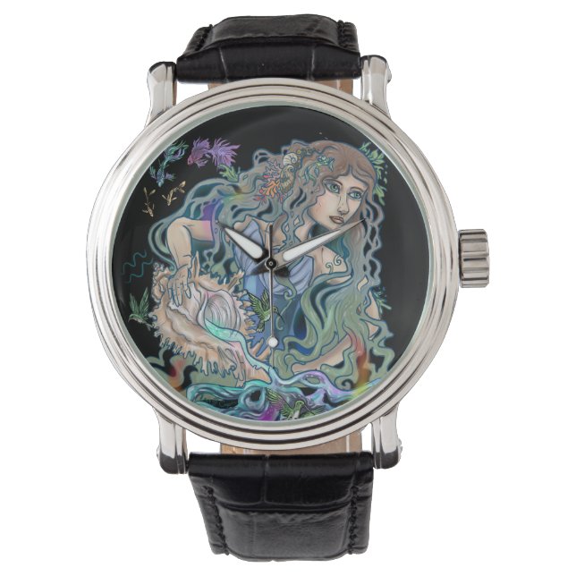 アクエリアス〔占星術の〕十二宮図腕時計 腕時計 (正面)