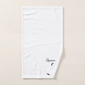 アクエリアス〔占星術の〕十二宮図記号と記号 バスタオルセット (ハンドタオル)