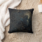 アクエリアス〔占星術の〕十二宮図 占星術の クッション (ブランケット)