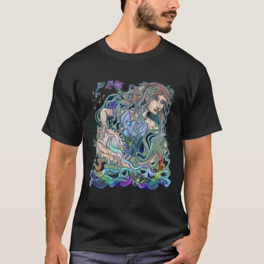 アクエリアス〔占星術の〕十二宮図 Tシャツ (正面)