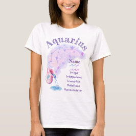 アクエリアス 星座 デザイン Tシャツ *1