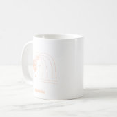 アクエリアス 星座 ラインアート ホワイトピーチ コーヒーマグカップ (正面左)