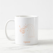 アクエリアス 星座 ラインアート ホワイトピーチ コーヒーマグカップ (左)